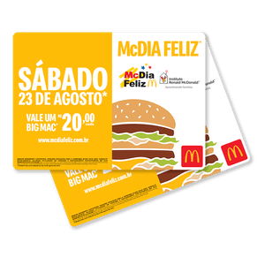 Kit Casal 2 Tíquetes Digitais McDia Feliz 2025