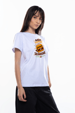 Camiseta Feminina Aqui Contém Branco GG