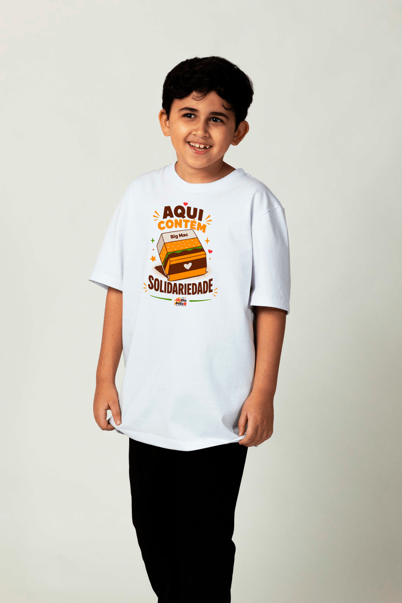 Camiseta Mini Aqui Contém Branco 2