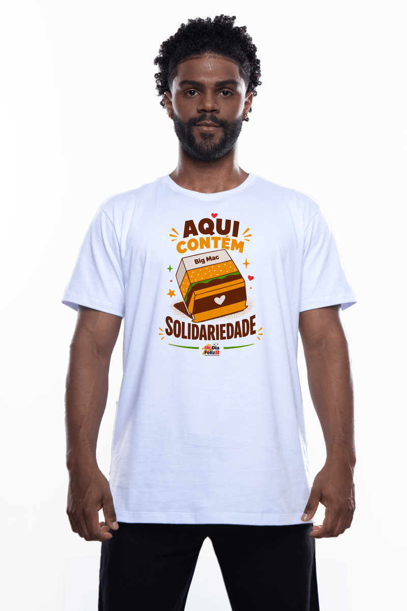Camiseta Padrão Aqui Contém Branco GG