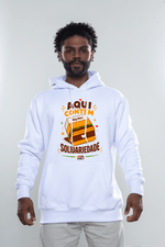 Moletom com Capuz Aqui Contém Branco GG